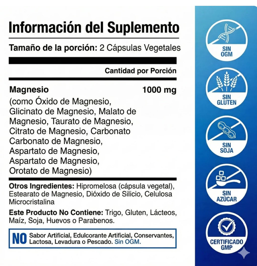 🏆 Magnesio Complex 8X™ – Duerme Mejor, Reduce Estrés y Recupera tu Energía Natural