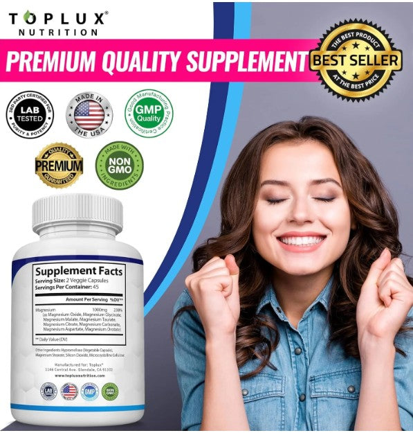 🏆 Magnesio Complex 8X™ – Duerme Mejor, Reduce Estrés y Recupera tu Energía Natural